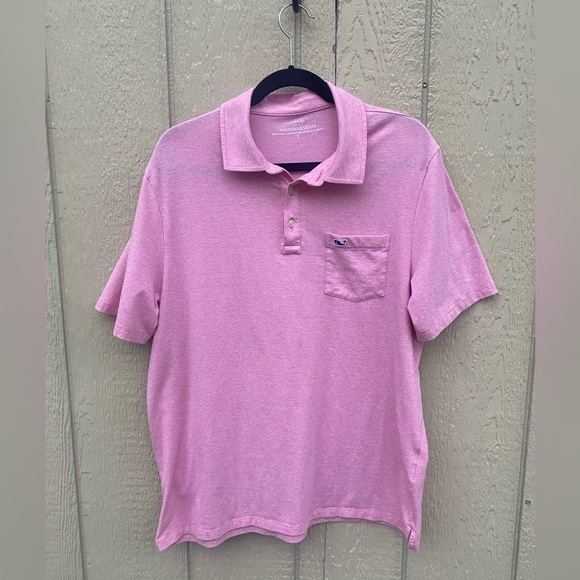 Vineyard Vines Men's Pink Performance Polo Shirt Size Large Golf Tennis - Picture 1 of 5